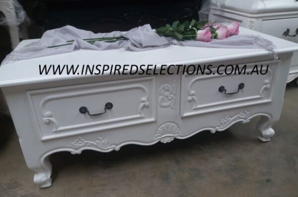 French Provincial Coffee Table 2 Drawer