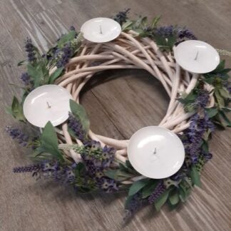 Lavender Candle Wreath