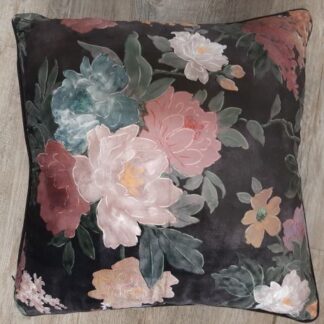 black floral cushion