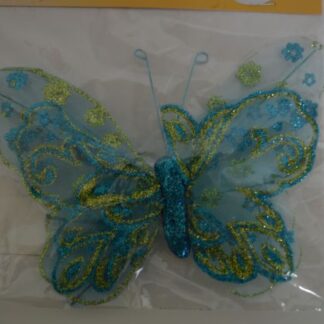 Blue glitter butterfly