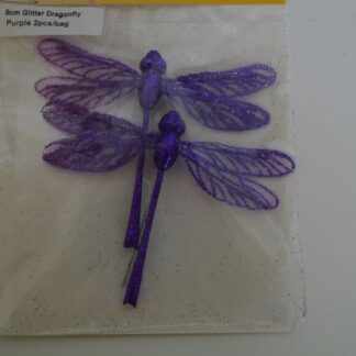 Purple glitter dragonflies