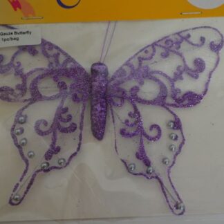 Purple glitter butterfly